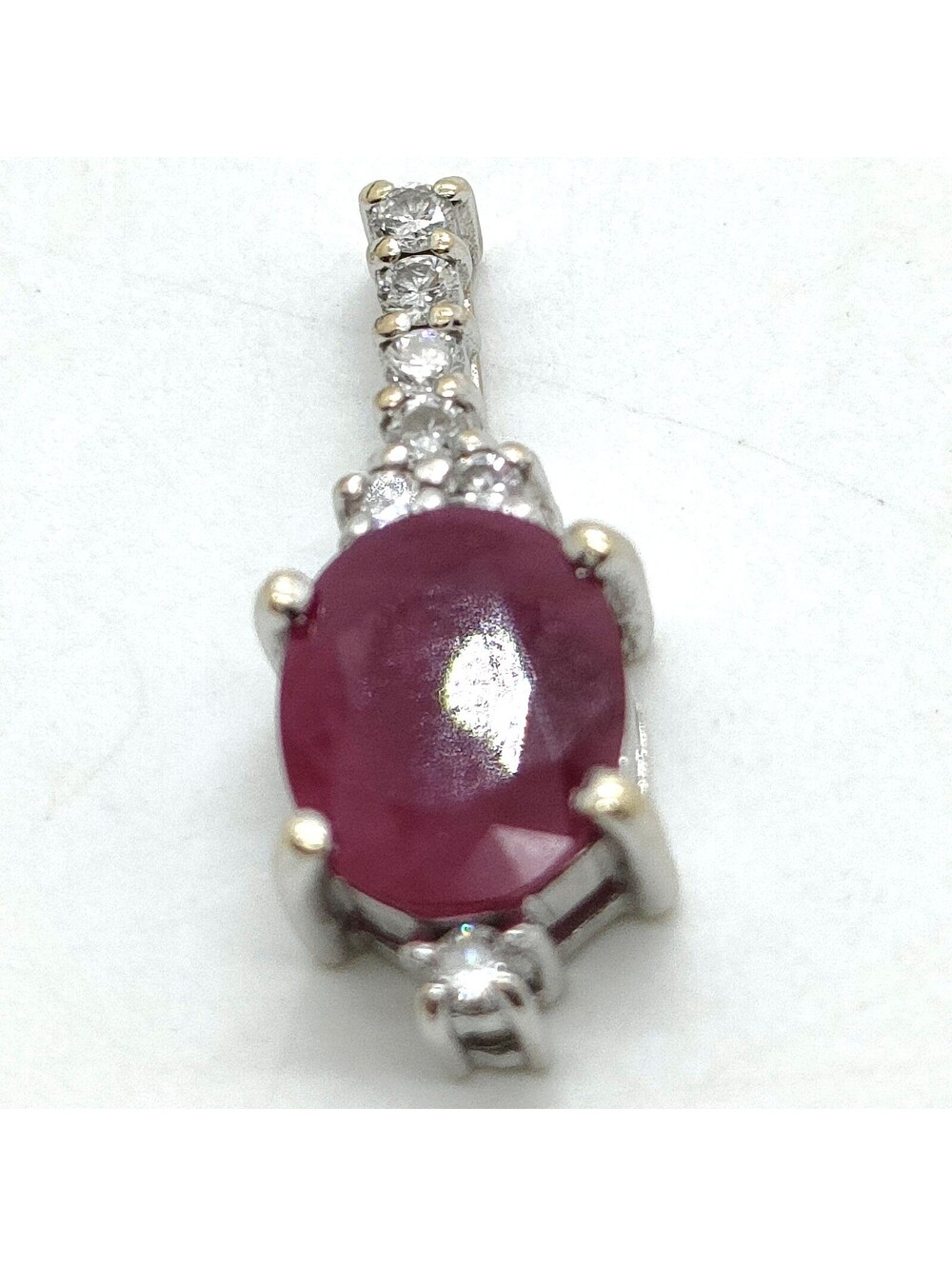 Jewelry Pendant Head Ruby 1.5ct White Gold 2671767